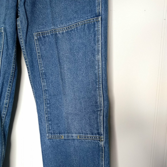 Tommy Hilfiger Blue Jeans Womens Size 9 Cargo Straight Leg Knee Patches - Picture 10 of 14